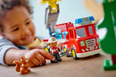 LEGO Fire Truck with Hose and Firefighter