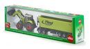 Siku Claas with Front Loader, Dollyand Fliegl Tipping Trailer