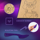 OKTO Clay Coloring by numbers with modeling clay Cat