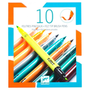 DJECO 10 felt tip brush pens - tertiary - Stationary