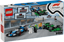LEGO F1 Grid with VCARB & Sauber Race Cars