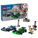 LEGO F1 Grid with VCARB & Sauber Race Cars