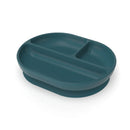 EKOBO Bambino Silicone Divided Plate with Suction Foot - Blue Abyss