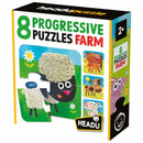 HEADU 8 Progressive Puzzle The Farm - Educational game