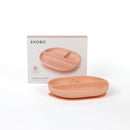 EKOBO Bambino Silicone Divided Plate with Suction Foot - Blush