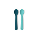 EKOBO Bambino Silicone Spoon Set of 2 - Blue Abyss / Lagoon