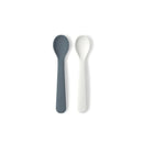 EKOBO Bambino Silicone Spoon Set of 2 - Cloud / Storm