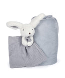 DOUDOU Happy Glossy w Grey Blue Blanket - 100x70cm