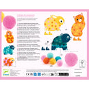 DJECO Pompon Collage Animals and Pompon Circles - Artworks