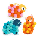 DJECO Pompon Collage Animals and Pompon Circles - Artworks