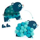 DJECO Pompon Collage Animals and Pompon Circles - Artworks