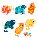 DJECO Pompon Collage Animals and Pompon Circles - Artworks