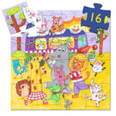 DJECO The rainbow bus 16 pcs - Puzzles