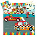 DJECO The racing car 16 pcs - Puzzles