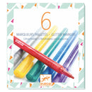 DJECO 6 glitter markers - classic - Stationary