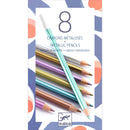 DJECO 8 metallic pencils paintbrushes - Stationary