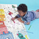 OMY Coloring Poster - Games + 5 Colours Pencil