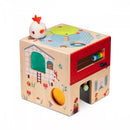 Lilliputiens Wooden Activity Cube Farm - Wooden Toys