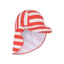 SWIM ESSENTIALS UV Sun Cap - Beige/Red - Coastal Stripe (2 Sizes)