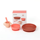 EKOBO Bambino Silicone Baby Meal Set Lagoon with silicon (2 colours)