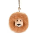 WARMPACA Face Pompom Lion 14cm Beige + Camel