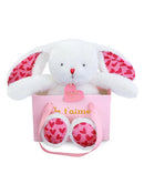 DOUDOU LAPIN JE T'AIME en sac cadeau - 25cm - Plush Toys