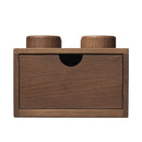 Room Copenhagen LEGO STORAGE Desk Drawer 4 Knobs 2x2 Wooden Oak Dark Stained