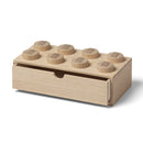 Room Copenhagen LEGO STORAGE Desk Drawer 8 Knobs 4x2 Wooden Oak Soap Treated