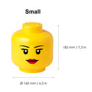 Room Copenhagen LEGO STORAGE HEAD - GIRL (3 Sizes)
